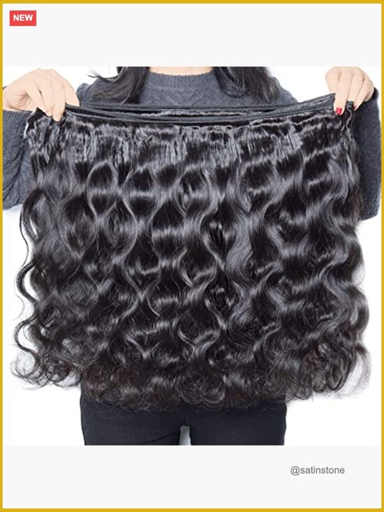 Body Wave Human Hair Bundles 3pcs w/ 4x4 Lace Closure 16in 100% Unprocessed main image 5